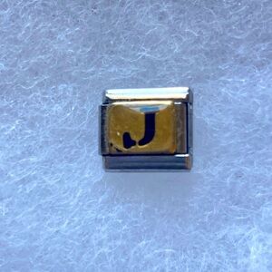 Gold and Silver Letter J Charm
